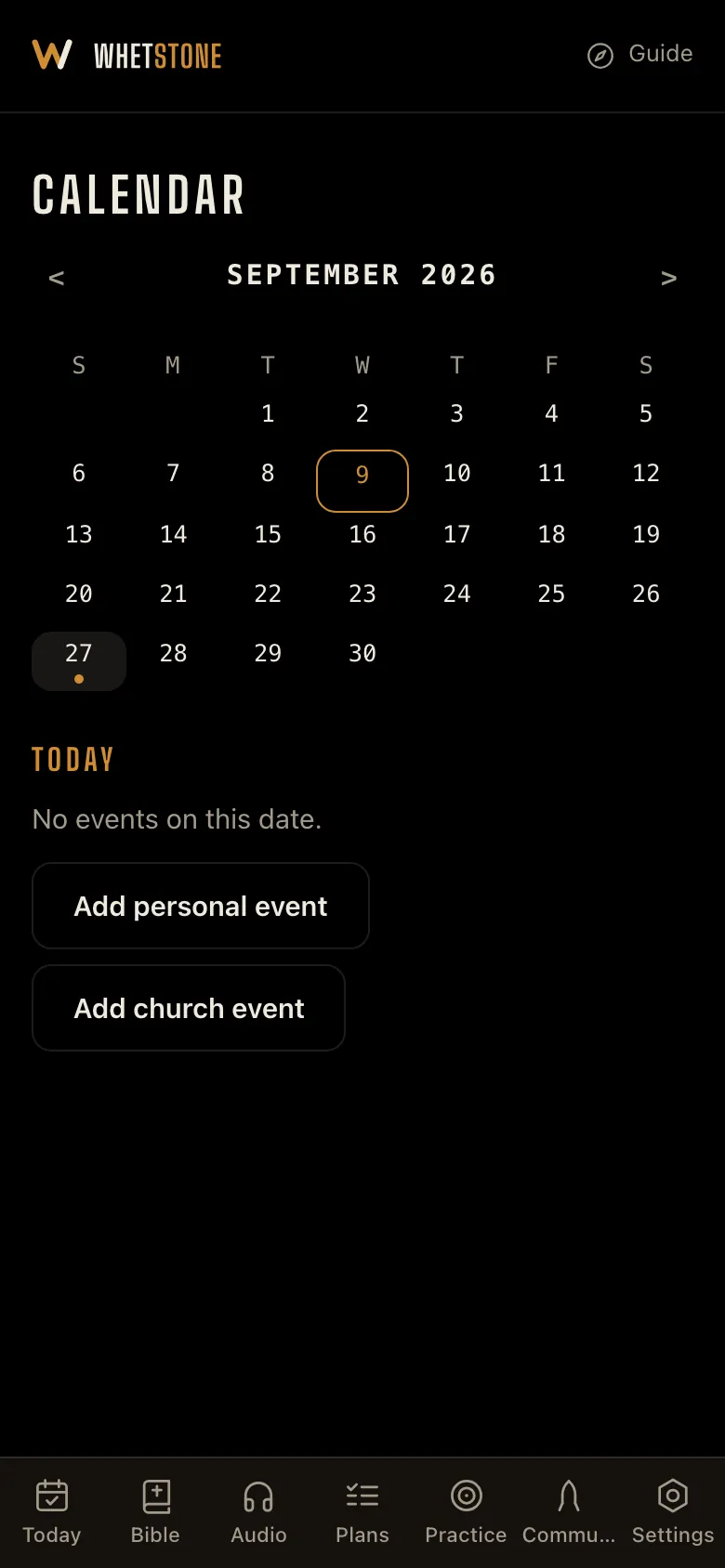 Put something on the calendar, step by step.