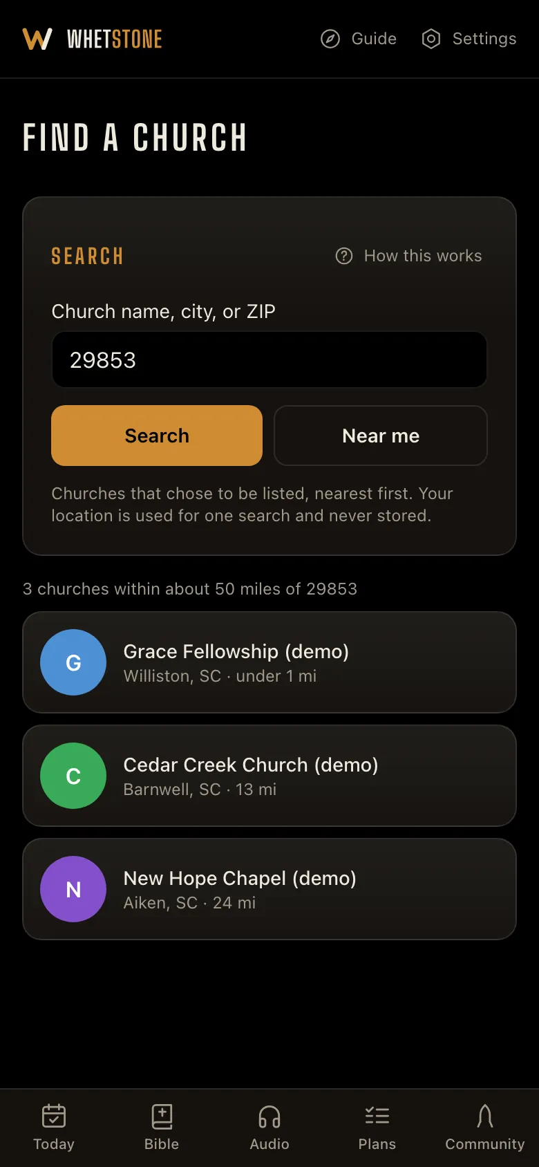 Find a church.