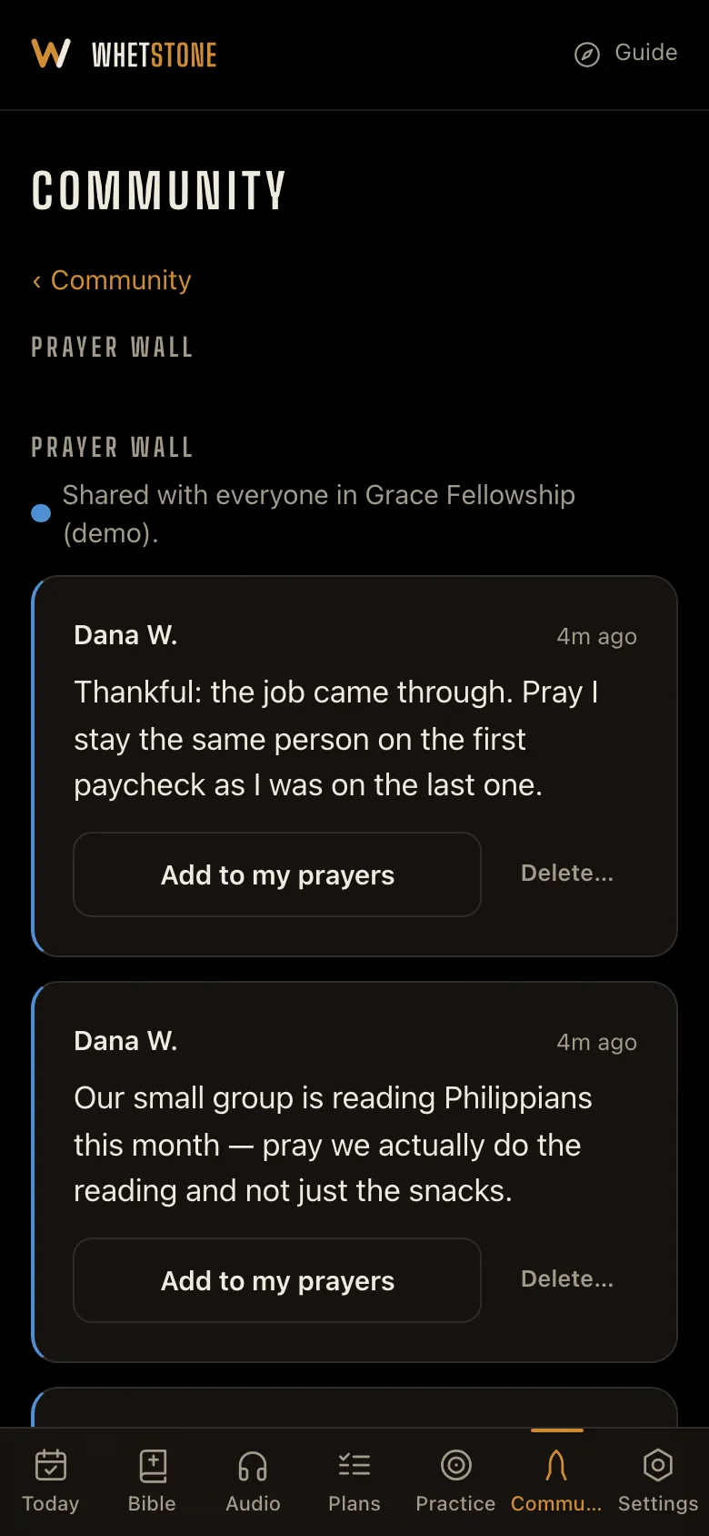 Keeping the prayer wall safe.