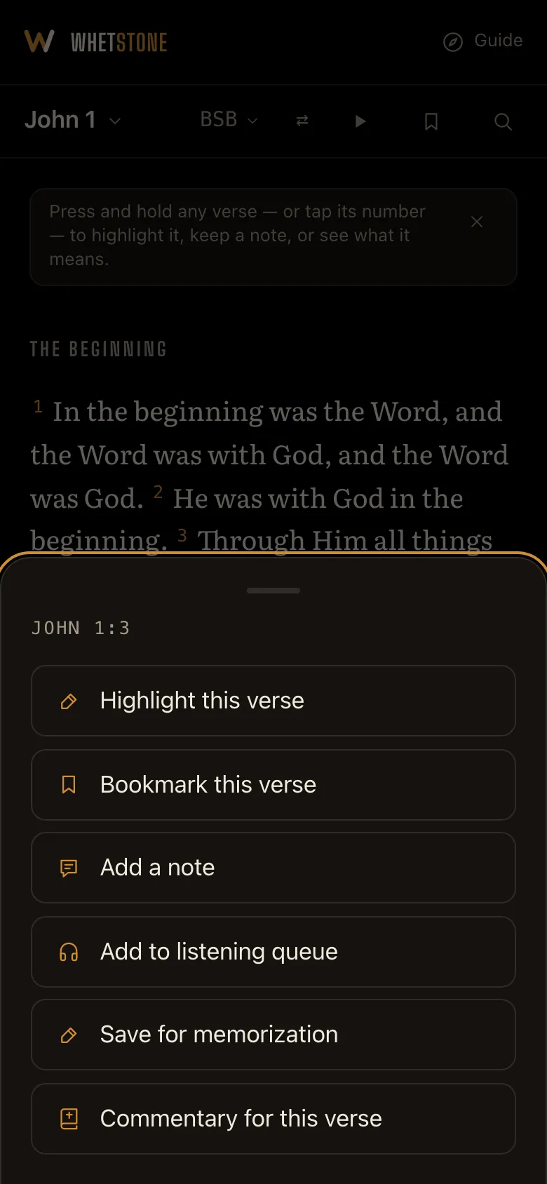 Study one verse.